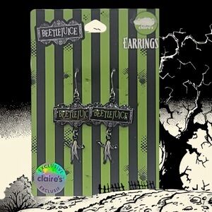 Beetlejuice Beetlejuice Earrings Exclusively by Claire’s